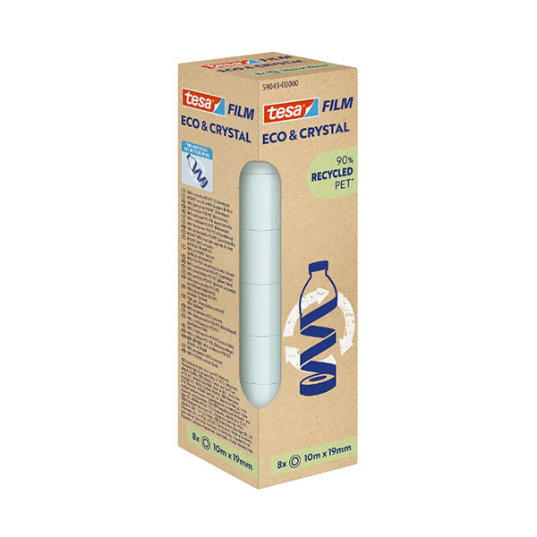 Teso Eco & Crystal ruban adhésif 19 mm x 10 m (8 rouleaux) 202425 - 1