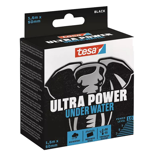 Tesa Ultra Power Under Water ruban de réparation 50 mm x 1,5 m - noir 56491-00000-00 203298 - 1