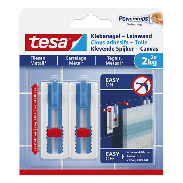 Tesa clous adhésifs pour carrelage et métal 2 kg (2 pièces) 77768-00000-00 202378 - 1