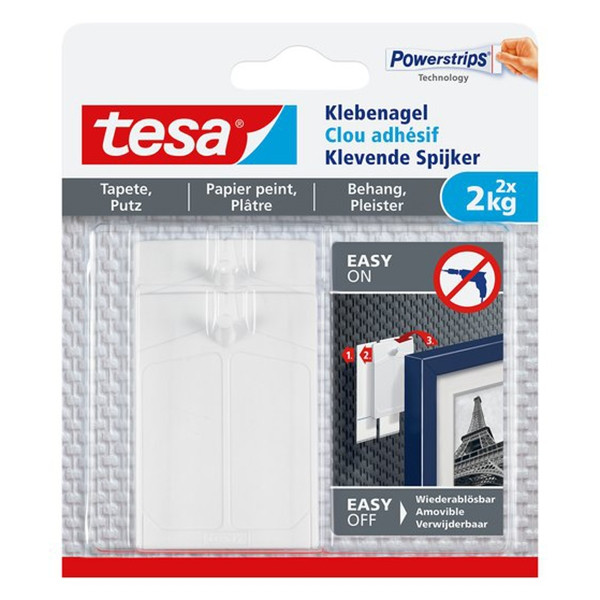 Tesa clous adhésifs pour surfaces sensibles 2 kg (2 pièces) 202302 - 1