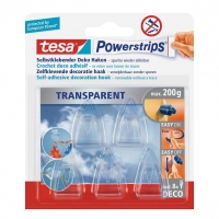 Tesa crochets adhésifs 0,2 kg résistants aux UV (5 pièces) - transparent 202353