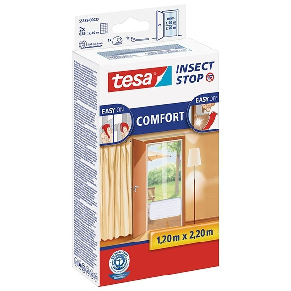 Tesa moustiquaire Insect Stop confort porte 2 x (65 x 220 cm) - blanc 55389-00020-00 STE00018 - 1