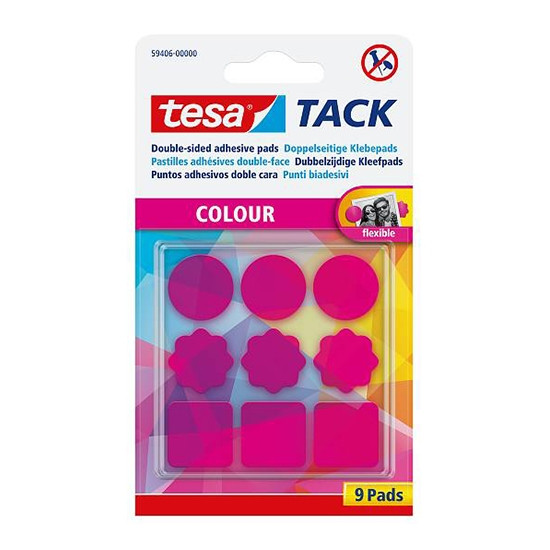 Tesa pastilles adhésives (9 pièces) - rose 59406-00000-00 202338 - 1