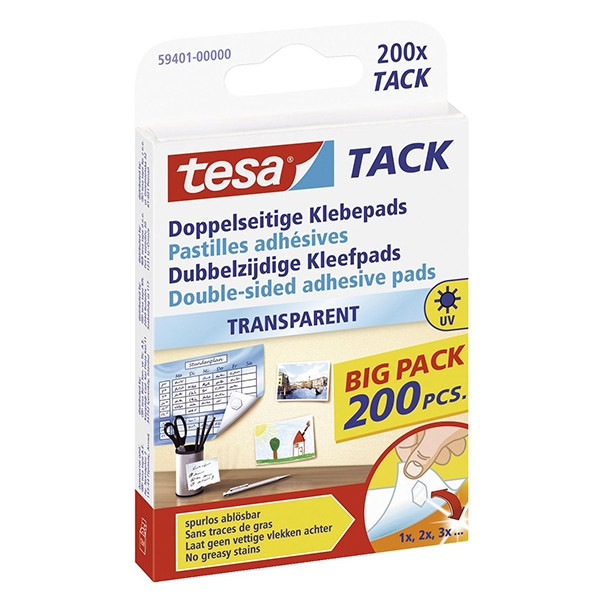 Tesa pastilles adhésives transparentes (200 pièces) 59401-00000-01 202335 - 1