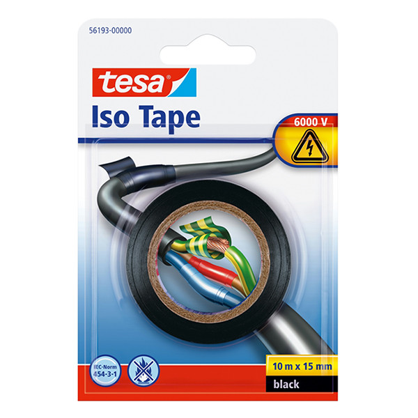 Tesa ruban adhésif isolant 15 mm x 10 m - noir 203388 - 1