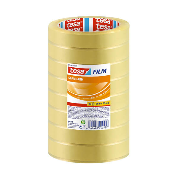Tesa ruban adhésif standard 19 mm x 66 m (8 rouleaux) 202418 - 1