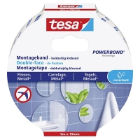 Tesa ruban de fixation double-face pour carrelage & métal pièces humides 19 mm x 5 m 202321