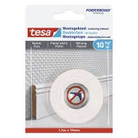 Tesa ruban de fixation double-face pour surfaces sensibles 19 mm x 1,5 m 77742-00000-00 202318