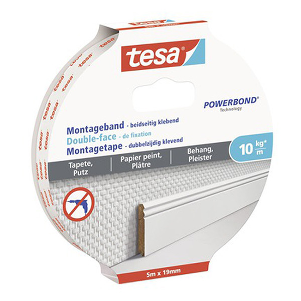 Tesa ruban de fixation double-face pour surfaces sensibles 19 mm x 5 m 77743-00000-00 202319 - 2