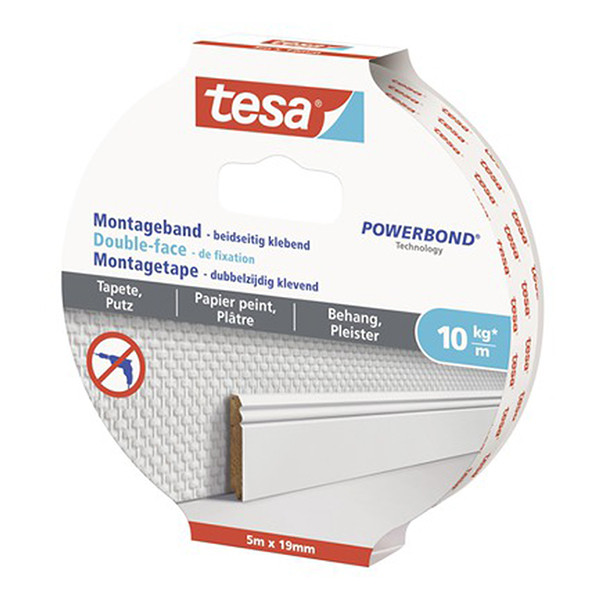 Tesa ruban de fixation double-face pour surfaces sensibles 19 mm x 5 m 77743-00000-00 202319 - 3