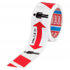 Tesa ruban de marquage au sol autocollant 'min. 1,5 m' 50 mm x 50 m 58263-00000-00 202388