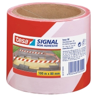 Tesa ruban de marquage rouge/blanc 80 mm x 100 m 202258