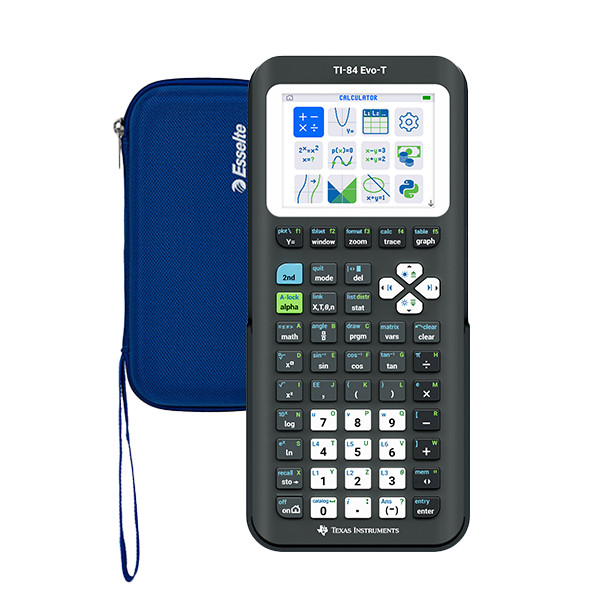 Pack avantageux : Texas Instruments TI-84 EVO-T calculatrice graphique + étui bleu 206056 - 1