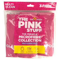 The Pink Stuff chiffon de nettoyage microfibres - rose (3 pièces)  SPI00065