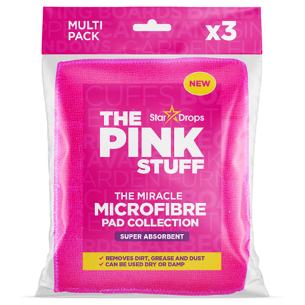 The Pink Stuff tampons de nettoyage absorbants en microfibre (3 pièces) - rose  SPI00063 - 1