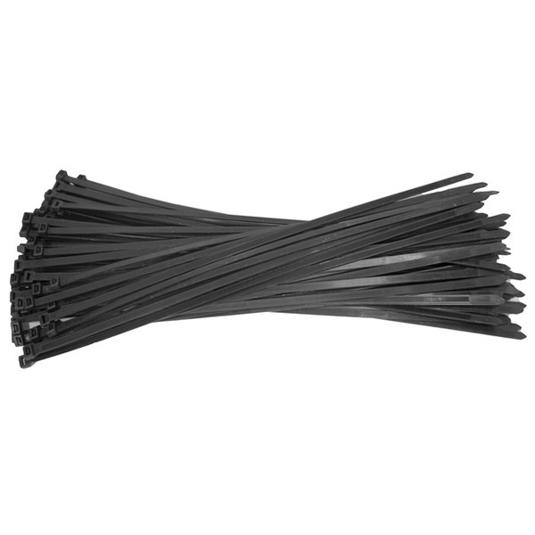 Attache-câble en velcro avec boucle, 25x190mm, noir, 5 pcs