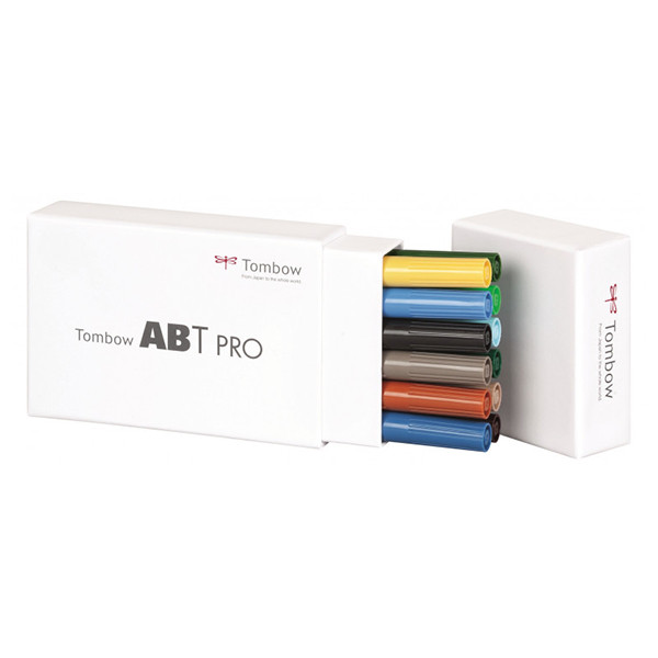Tombow jeu de marqueurs ABT à base d’alcool couleurs de paysage (12 pièces) 19-ABTP-12P-4 241538 - 1