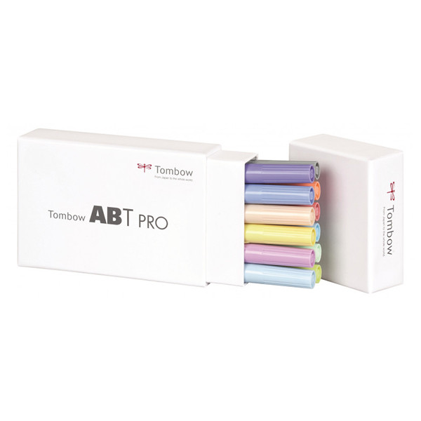 Tombow jeu marqueur ABT à base d'alcool couleurs pastel (12 pièces) 19-ABTP-12P-2 241536 - 1