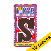 Offre: 10x Tony's Chocolonely lettre S en chocolat noir au pain d'épices 180g