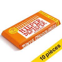 Offre : 10x Tony's Chocolonely barre de chocolat au lait caramel sel de mer « hieper de pieper » 180 grammes