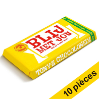 Offre : 10x Tony's Chocolonely barre de chocolat au lait nougat « blij met jou » 180 grammes