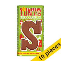 Offre : 10x Tony's Chocolonely lettre S en chocolat au lait au spéculoos et pâte d'amande 180g