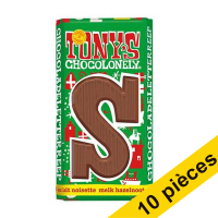 Offre : 10x Tony's Chocolonely lettre S en chocolat au lait aux noisettes 180g