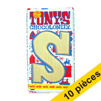 Offre : 10x Tony's Chocolonely lettre S en chocolat blanc 180g