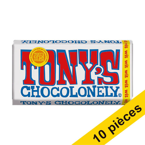 Offre : 10x Tony's Chocolonely tablette de chocolat blanc 180 grammes 137169 - 1