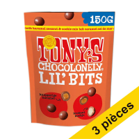Offre : 3x Tony's Chocolonely LiL'Bits Lait Caramel sel de mer et biscuit (150 grammes)