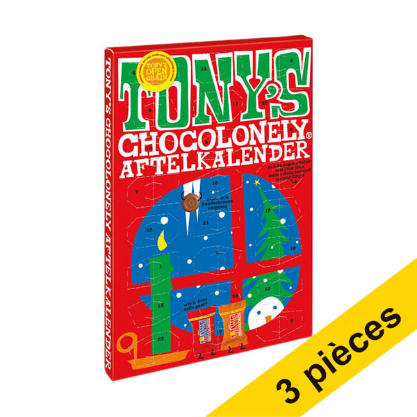 Offre : 3x Tony's Chocolonely Tiny's calendrier de l'Avent (petit format) 137276 - 1