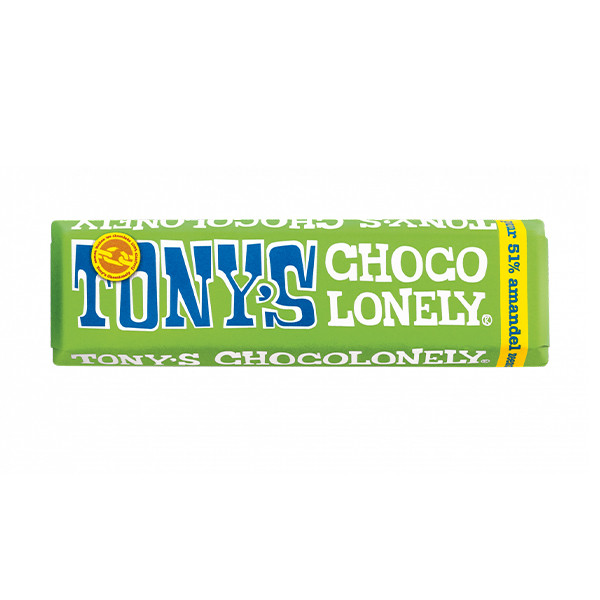 Tony's Chocolonely barre de chocolat amandes sel de mer 47 grammes 423257 - 1