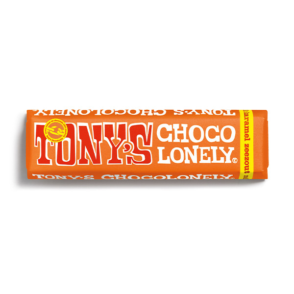 Tony's Chocolonely barre de chocolat caramel sel de mer 47 grammes 423256 - 1