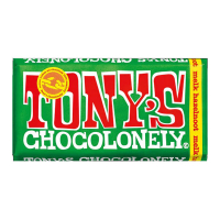 Tony's Chocolonely tablette de chocolat au lait et aux noisettes 180 grammes 137164