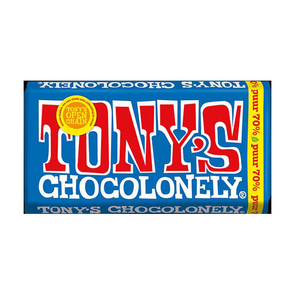 Tony's Chocolonely tablette de chocolat noir 70% 180 grammes 137166 - 1