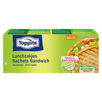 Toppits sachets sandwich refermables 1 litre (50 pièces) 6682682 STO05008
