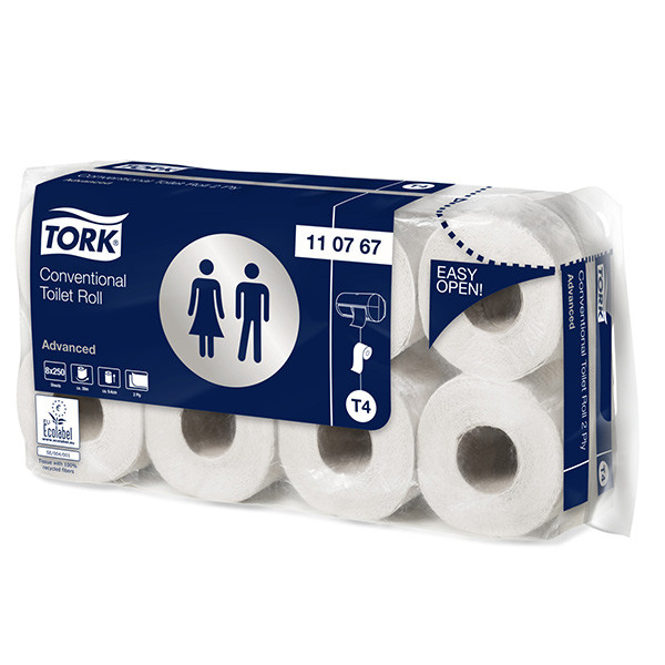 Tork 110767 papier toilette 2 plis 8 rouleaux pour distributeur Tork T4 110767 STO00111 - 1