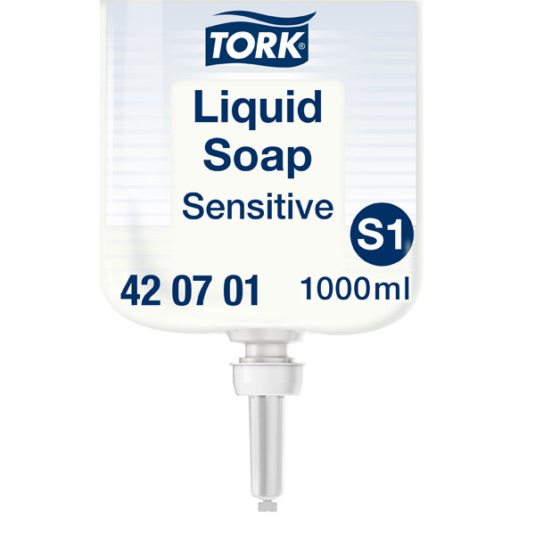 Tork 420701 savon liquide pour peaux sensibles pour distributeur Tork S1 (1 litre) 420701 STO00143 - 1