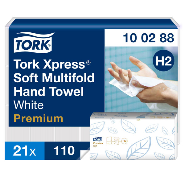 Tork Xpress® 100288 essuie-mains 2 plis 21 paquets pour distributeur Tork H2 100288 STO00039 - 1