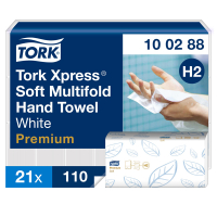 Tork Xpress® 100288 essuie-mains 2 plis 21 paquets pour distributeur Tork H2