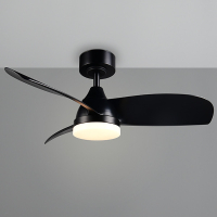 Ventilateur de plafond avec éclairage LED | Helsinki | Ø 90 cm | 2700-6000K | Noir | 20W | Trio Lighting LTR00719