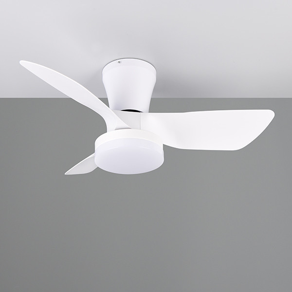 Ventilateur de plafond avec éclairage LED | Randers | Ø 76 cm | 2700-6000K | Blanc | 20W | Trio Lighting LTR00716 - 1