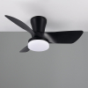 Ventilateur de plafond avec éclairage LED | Randers | Ø 76 cm | 2700-6000K | Noir | 20W | Trio Lighting LTR00717 - 1