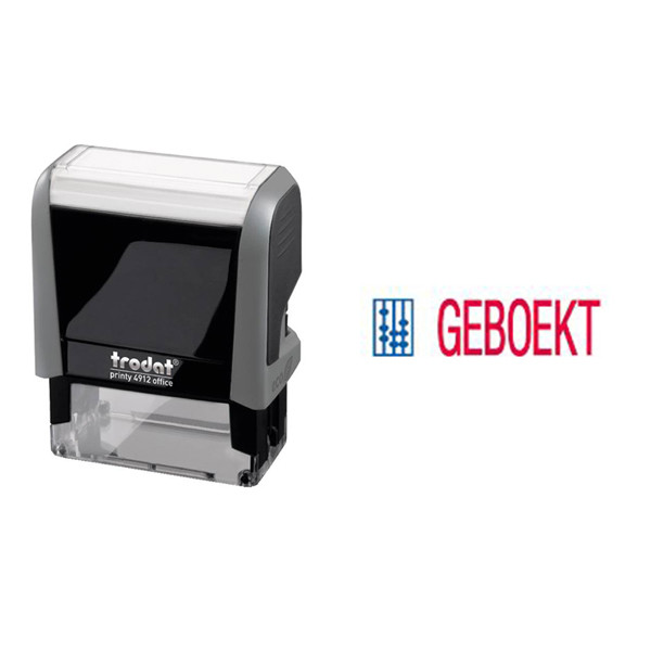 Trodat Printy 4912 Office 'Geboekt' stempel zelfinktend 10044 225139 - 1