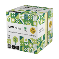 UPM notes autocollantes recyclées 75 x 75 mm (8 x 100 feuilles) - jaune 303201
