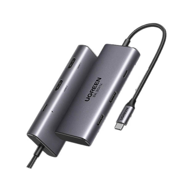 Ugreen USB-C station d'accueil CM498 HDMI 2x (6 en 1) 828635 - 1