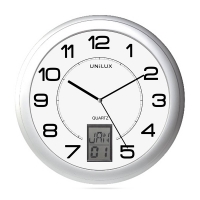 Unilux Instinct horloge murale avec cadran blanc (Ø 30,5 cm) - gris argenté 100340853 237811
