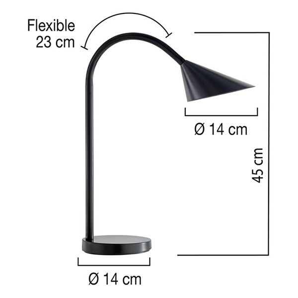 Unilux Sol lampe de bureau LED - noir 400077402 237821 - 2