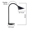 Unilux Sol lampe de bureau LED - noir 400077402 237821 - 2