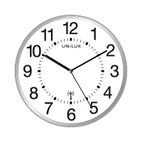 Unilux horloge murale radiocommandée en plastique avec cadran blanc (Ø 30 cm) - noir 400094562 237812